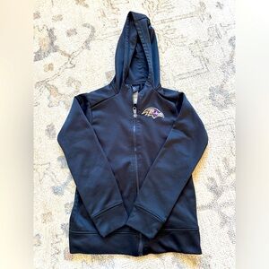 Boys Black Baltimore Ravens sweatshirt/hoodie size Small / 8
